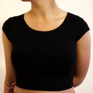 Black Crop Tee, Nasty Gal NWOT